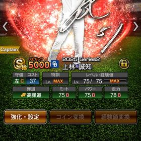 中日純正向け❗️アニバ上林極❗️エナジー2600 | プロスピAのアカウントデータ、RMTの販売・買取一覧