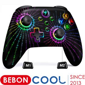 【RGBライト効果】BEBONCOOL スイッチ2 コントローラー 任天堂switch対応 スイッチ コントローラー ワイヤレス プロコントローラー Switch2 コントローラー 振動 連射 ジャロイセンサー 1000mAh 最新モデル Switch2/lite/有機ELモデル/PC Steam対応 プレゼント 一年保証