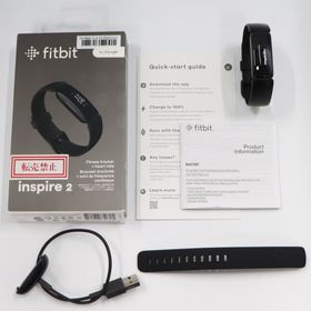 中古 Fitbit Inspire2 フィットネストラッカー Black ブラック L/Sサイズ 【可(C)】(その他)