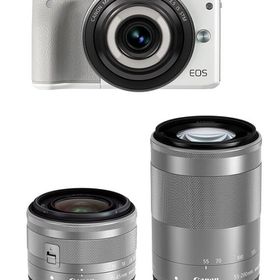 【中古】Canon キヤノン EOS M3 クリエイティブマクロ トリプルレンズキット ホワイト