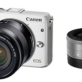 【中古】(良い)Canon ミラーレス一眼カメラ EOS M3 ダブルレンズキット(ホワイト) EF-M18-55mm F3.5-5.6 IS STM EF-M22mm F2 STM 付属 EOSM3WH-WLK
