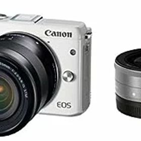 【中古】（非常に良い）Canon ミラーレス一眼カメラ EOS M3 ダブルレンズキット(ホワイト) EF-M18-55mm F3.5-5.6 IS STM EF-M22mm F2 STM 付属 EOSM3WH-WLK
