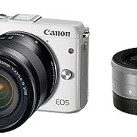 【中古】Canon ミラーレス一眼カメラ EOS M3 ダブルレンズキット(ホワイト) EF-M18-55mm F3.5-5.6 IS STM EF-M22mm F2 STM 付属 EOSM3WH-WLK