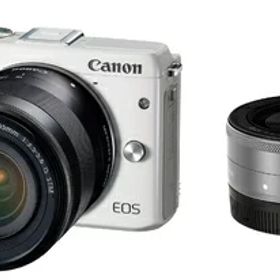 【中古】 Canon ミラーレス一眼カメラ EOS M3 ダブルレンズキット(ホワイト) EF-M18-55mm F3.5-5.6 IS STM EF-M22mm F2 STM 付属 EOSM3WH-WLK