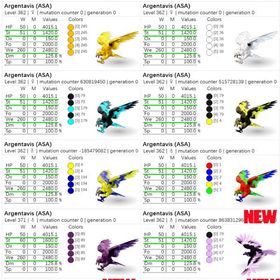 🎨 アルゲンタヴィス全30カラー✨ 即納OK／高レベル・高ステ個体も多数出品中！ | ARK Survival Evolvedのアカウントデータ、RMTの販売・買取一覧