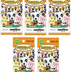 【新品】どうぶつの森amiiboカード 第2弾5パックセット（1パック3枚入り×5パックのセット）【送料別。メール便・宅配便 配送方法選択】