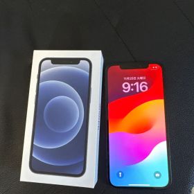 【傷なし】iPhone 12 64GB ブラック 箱付き SIMロック解除