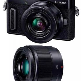 パナソニック ミラーレス一眼カメラ ルミックス GF10 ダブルレンズキット 標準ズームレンズ/単焦点レンズ付属 ブラック DC-GF10W-K