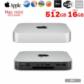 【中古】Apple Mac mini MMFK3J/A A2686 M2 2023 小型デスク 選べるOS [Apple M2 8コア メモリ16GB SSD512GB 無線 BT シルバー 純箱 ]：美品