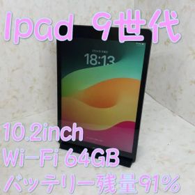 As【YY1】極美品 iPad-10.2inch 9世代 Wi-Fi64GB GLAY バッテリー残量91%