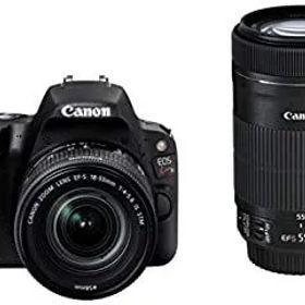 【中古】(非常に良い)Canon デジタル一眼レフカメラ「EOS Kiss X9」ダブルズームキット (ブラック) EOSKISSX9BK-WKIT