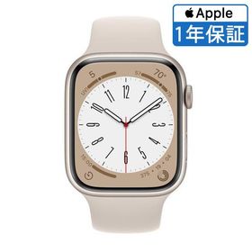 【Apple 整備済品 CPO】Apple Watch 8 45mm GPSモデル スターライト アルミニウム ケース S/M スターライト スポーツ バンド FNUP3LL/A