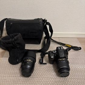 【液晶傷あり】一眼レフ Nikon D5200 レンズ2本付き