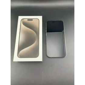 【中古品】 iPhone15 PRO A3101 (MTU93J/A) 128GB ナチュラルチタニウム 付属品あり(スマートフォン本体)