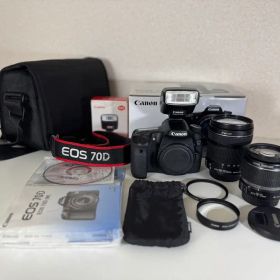 Canon EOS70D フルセット(レンズ2本・フラッシュ・SD付き)