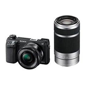 【中古】(非常に良い)ソニー SONY ミラーレス一眼 α NEX-6 ダブルズームレンズキット E PZ 16-50mm F3.5-5.6 OSS + E 55-210mm F4.5-6.3 OSS付属 NEX-6Y/B