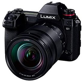 【中古】「非常に良い」パナソニック フルサイズ ミラーレス一眼カメラ ルミックス S1M 標準ズームレンズキット 2420万画素 ブラック DC-S1M-K