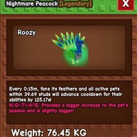 庭を成長させる デカペ クジャク 76.4kg スキル | ロブロックス(ROBLOX)のアカウントデータ、RMTの販売・買取一覧
