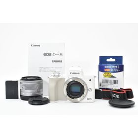 ソニー(SONY)の■美品■ Canon EOS Kiss M ホワイト(ミラーレス一眼)