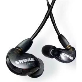 【スーパーSALE限定！MAX50％OFF】 SHURE マイク付イヤホン SE215DYBK+UNI-A AONIC215 ブラック BK