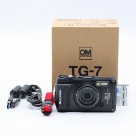 OM SYSTEM Tough TG-7 ブラック 防水・耐衝撃タフネスカメラ 登山・海・アウトドア撮影に最適な4K対応モデル【中古】