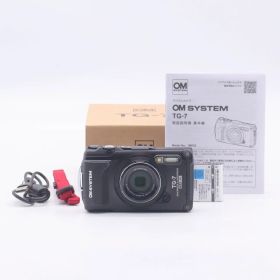 OM SYSTEM Tough TG-7 ブラック 防水15m 耐衝撃2m 防塵 タフネスカメラ アウトドア対応【中古】