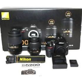 ☆美品【NIKON】D5200 + 18-55mm + 55-300mm ダブルレンズセット ニコン 管 : M5645~5647