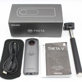 【美品】リコー THETA V 910725 メタリックグレー 360度 全天球カメラ シータ RICOH 本体