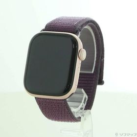 〔中古〕Apple(アップル) 〔展示品〕 Apple Watch Series 10 GPS 42mm ローズゴールドアルミニウムケース プラムスポーツループ〔348-ud〕