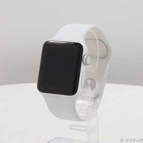 〔中古〕Apple(アップル) Apple Watch Series 3 GPS 38mm シルバーアルミニウムケース ホワイトスポーツバンド〔247-ud〕
