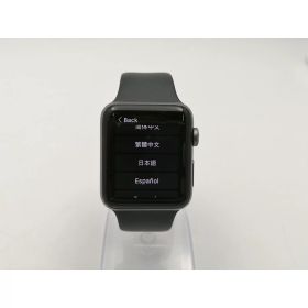 【中古】Apple Apple Watch Series3 42mm GPS スペースグレイアルミニウム/ブラックスポーツバンド MTF32J/A【DS秋葉】保証期間1ヶ月【ランクC】