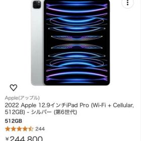新品未開封 iPad Pro 第6世代 Wi-Fi+Cellular 512GB
