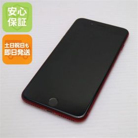 アイフォーン(iPhone)の新品同様 SIMフリー iPhone8 PLUS 64GB レッド 白ロム M666(スマートフォン本体)