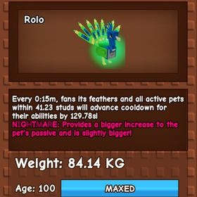 【庭を成長させる】Huge Nightmare Peacock 15秒クール無言購入⭕️ | ロブロックス(ROBLOX)のアカウントデータ、RMTの販売・買取一覧