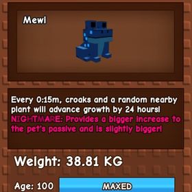 庭を成長させる ナイトメア変異 １５秒青カエル | ロブロックス(ROBLOX)のアカウントデータ、RMTの販売・買取一覧