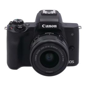 中古 ミラーレス一眼Canon キヤノンEOS Kiss M2 レンズキット 091051000168コンディションランク【B】（商品 No.05-0）