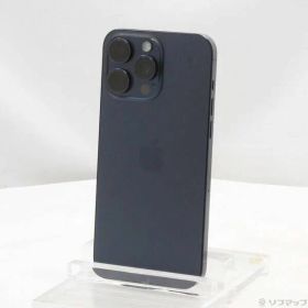 〔中古品〕 iPhone15 Pro Max 256GB ブルーチタニウム MU6T3J／A SIMフリー【297】