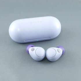 SONY WF-C700N 完全ワイヤレスイヤホン USED美品 ノイズキャンセリング 外音取込 マイク IPX4 防滴 ソニー ラベンダー 完動品 V2079