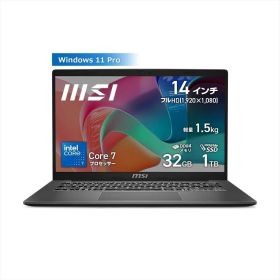 919989 MSIビジネスノートPC Modern14 メモリ32GB SSD1TB
