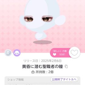 黄昏に潜む聖職者の瞳 + 祈りを捧げるネックレス +祈りを込めたピアス | ポケコロツイン(ポケツイ)のアイテム、RMTの販売・買取一覧