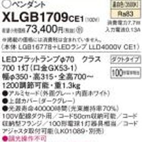 パナソニック LED ペンダント XLGB1709CE1 (本体:LGB16778+ランプ:LLD4000VCE1) 温白色 (ダクト用) Panasonic