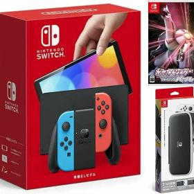 【無料ラッピング対応】Nintendo Switch(有機ELモデル) Joy-Con(L)/(R) ネオン+ ポケットモンスター （ソフト）+ キャリングケース任天堂スイッチ 本体クリスマスクリスマスラッピングお誕生日