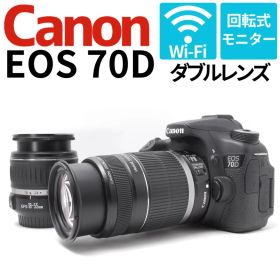 Canon 70D ダブルレンズ ショット数少なめ美品 WiFi搭載 スマホ転送