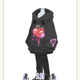 病みかわイチゴパーカーコーデ 黒 | ニコッとタウン(ニコタ)のアカウントデータ、RMTの販売・買取一覧