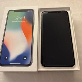 iPhone X 本体 SIMロックなし 64GB シルバー 箱付き