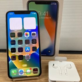 Apple アップル iPhone X NQC22J/A 256GB シルバー バッテリー92% 有機EL 高画質 FaceID 顔認証 イヤホン付属 箱あり 在宅用 学習用 サブ端末にも最適 高性能 スマホ A1901