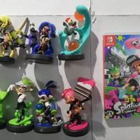 switch スプラトゥーン2 ゲームソフト+amiibo 7個セット★アミーボ ホタル イカ ボーイ コジャケ オクトリング インクリング タコボーイ