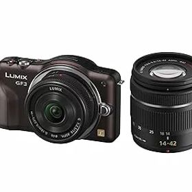 【中古】パナソニック ミラーレス一眼カメラ LUMIX GF3 ダブルレンズキット センシュアルブラウン DMC-GF3W-T
