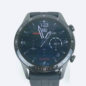 [稼働品] HUAWEI WATCH GT 2‐381 LTN-B19 46㎜ ブラック ケースカバー・替えベルト・箱・充電器あり ファーウェイ
