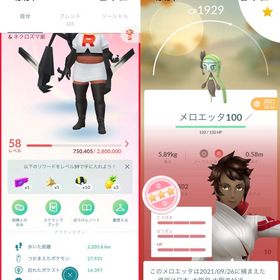 🔰【TL58】伝説144 色違い145 希少メロエッタ100 星の砂48502 ガチ勢引退垢✨ | ポケモンGOのアカウントデータ、RMTの販売・買取一覧